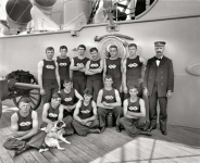 July 3, 1899. U.S.S. New York, apprentice boat crew, anniversary of Battle of Santiago